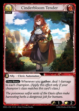 Image for Cinderbloom Tender (175) (Radiant Origins) - Grand Archive TCG