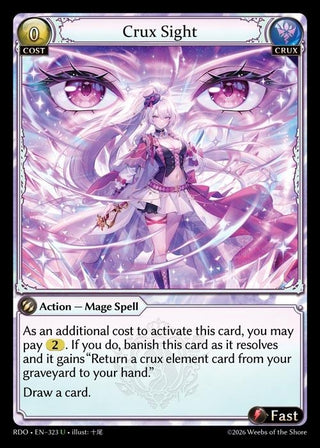 Image for Crux Sight (323) (Radiant Origins) - Grand Archive TCG