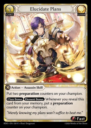 Image for Elucidate Plans (350) (Radiant Origins) - Grand Archive TCG