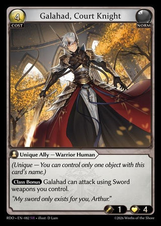 Image for Galahad, Court Knight (082) (Radiant Origins) - Grand Archive TCG