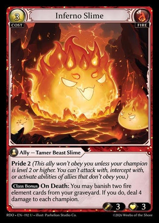 Image for Inferno Slime (192) (Radiant Origins) - Grand Archive TCG