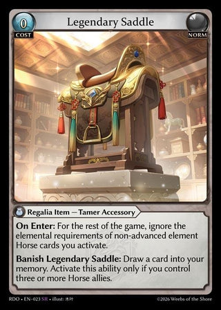 Image for Legendary Saddle (023) (Radiant Origins) - Grand Archive TCG