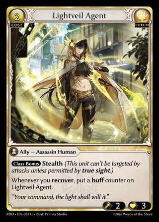 Image for Lightveil Agent (353) (Radiant Origins) - Grand Archive TCG