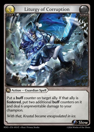 Image for Liturgy of Corruption (093) (Radiant Origins) - Grand Archive TCG