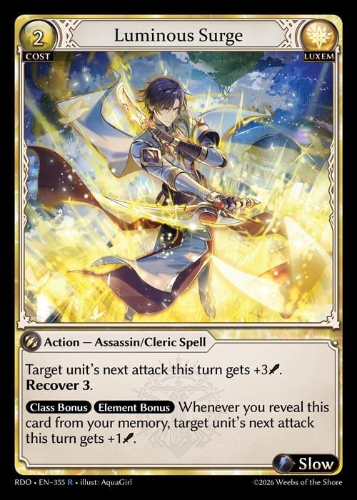 Image for Luminous Surge (355) (Radiant Origins) - Grand Archive TCG
