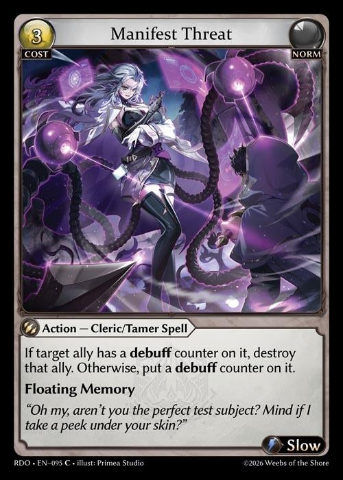 Image for Manifest Threat (095) (Radiant Origins) - Grand Archive TCG