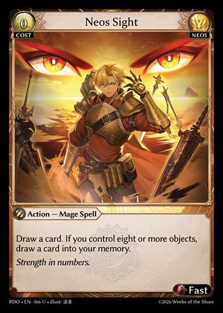Image for Neos Sight (366) (Radiant Origins) - Grand Archive TCG