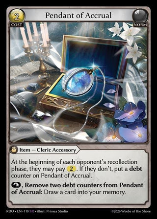 Image for Pendant of Accrual (110) (Radiant Origins) - Grand Archive TCG