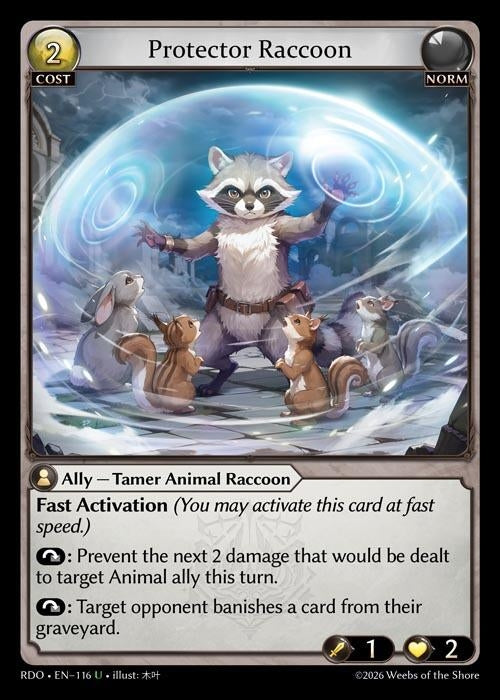 Image for Protector Raccoon (116) (Radiant Origins) - Grand Archive TCG