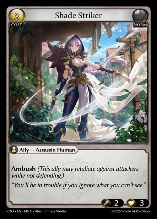 Image for Shade Striker (140) (Radiant Origins) - Grand Archive TCG