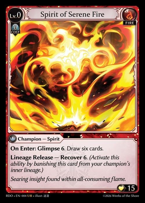 Image for Spirit of Serene Fire (004) (Radiant Origins) - Grand Archive TCG
