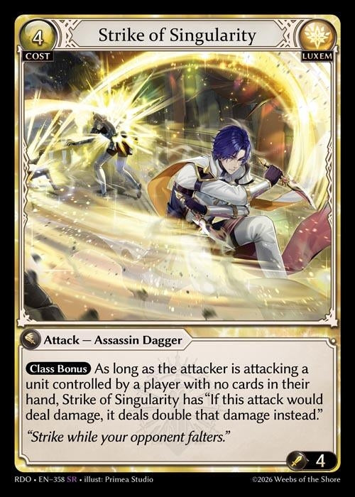 Image for Strike of Singularity (358) (Radiant Origins) - Grand Archive TCG