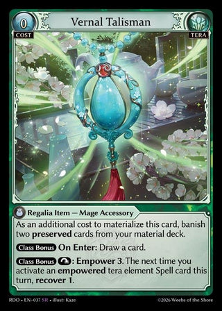 Image for Vernal Talisman (037) (Radiant Origins) - Grand Archive TCG