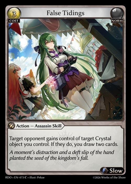 Image for False Tidings (Curio Foil) (073) (Radiant Origins) - Grand Archive TCG