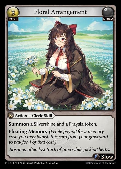 Image for Floral Arrangement (Curio Foil) (077) (Radiant Origins) - Grand Archive TCG