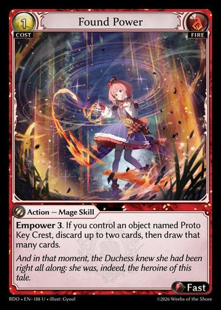 Image for Found Power (Curio Foil) (188) (Radiant Origins) - Grand Archive TCG