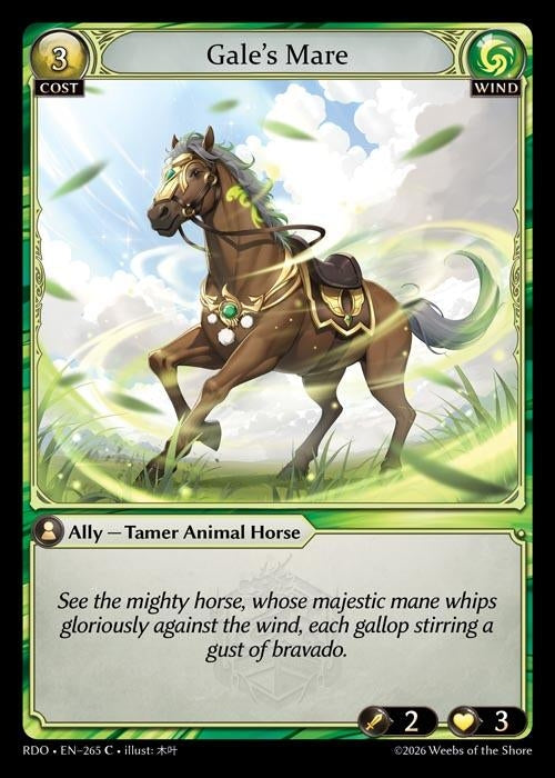 Image for Gale's Mare (Curio Foil) (265) (Radiant Origins) - Grand Archive TCG