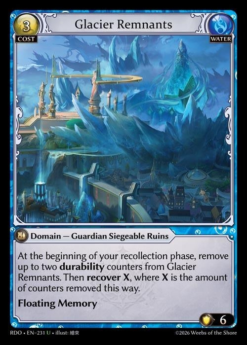 Image for Glacier Remnants (Curio Foil) (231) (Radiant Origins) - Grand Archive TCG
