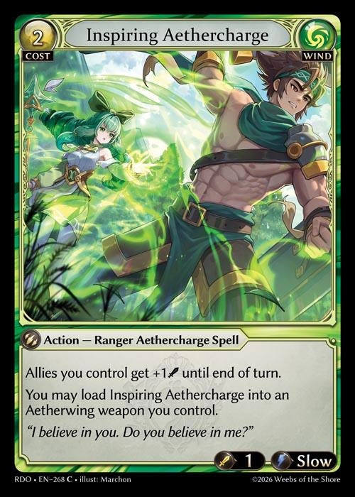 Image for Inspiring Aethercharge (Curio Foil) (268) (Radiant Origins) - Grand Archive TCG