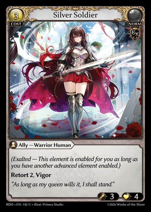 Image for Silver Soldier (Curio Foil) (142) (Radiant Origins) - Grand Archive TCG