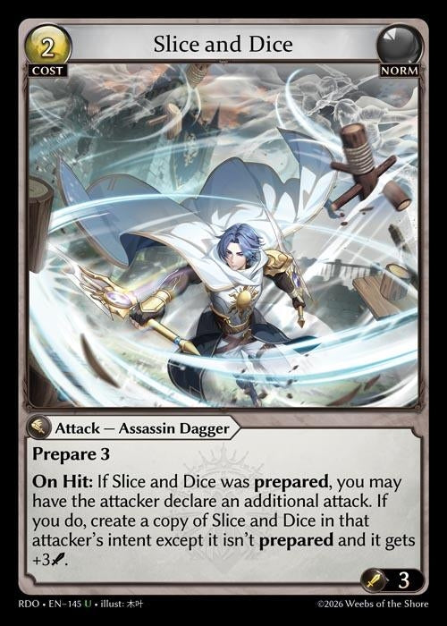 Image for Slice and Dice (Curio Foil) (145) (Radiant Origins) - Grand Archive TCG