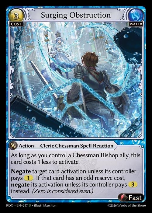 Image for Surging Obstruction (Curio Foil) (247) (Radiant Origins) - Grand Archive TCG