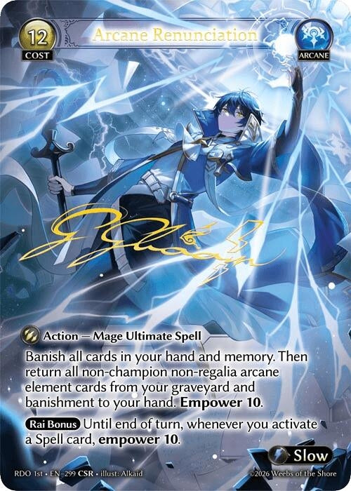 Image for Arcane Renunciation (CSR) (299) (Radiant Origins) - Grand Archive TCG