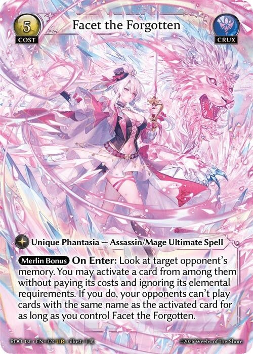 Image for Facet the Forgotten (324) (Radiant Origins) - Grand Archive TCG
