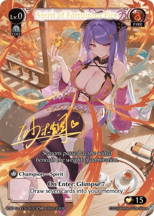 Image for Spirit of Fortuitous Fire (003C) (003C) (Radiant Origins) - Grand Archive TCG