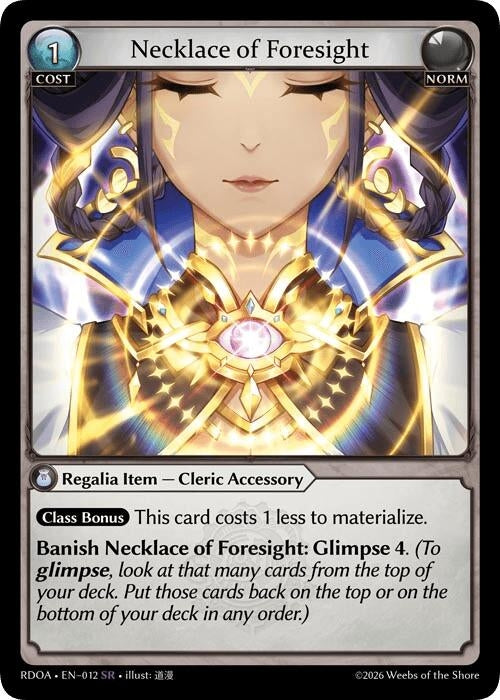 Image for Necklace of Foresight (012) (Radiant Origins) - Grand Archive TCG