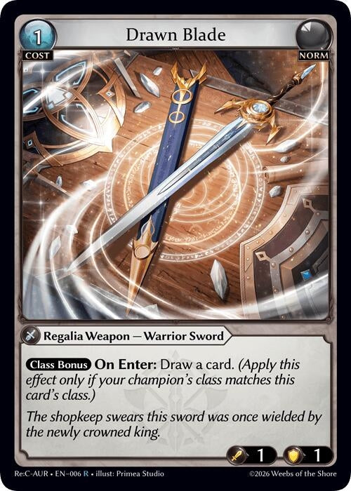Image for Drawn Blade (006) (Mordred Re: Collection, Aurelian Regent) - Grand Archive TCG