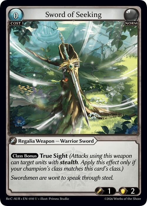 Image for Sword of Seeking (010) (Mordred Re: Collection, Aurelian Regent) - Grand Archive TCG