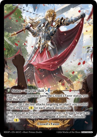 Image for Crowd's Favor (005) (005) (Radiant Origins: Pantheon) - Grand Archive TCG
