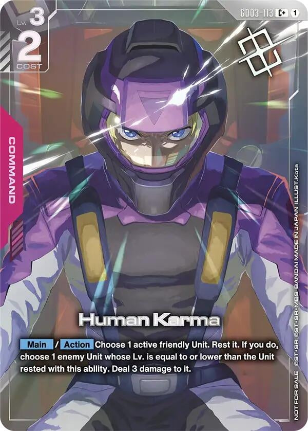Image for Human Karma (Store Tournament Winner Pack 04) (GD03-113) (Gundam Promotional Cards) - Gundam Card Game