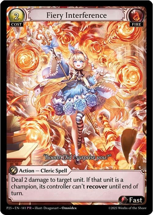 Image for Fiery Interference (141) (Promotional Cards) - Grand Archive TCG