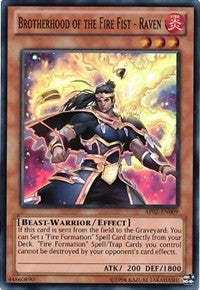 Brotherhood of the Fire Fist - Raven (2009) (AP02) - YuGiOh Single