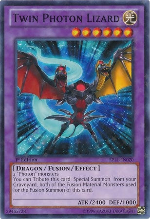 Twin Photon Lizard (Starfoil) (14020) - YuGiOh Single