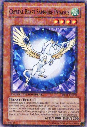 Crystal Beast Sapphire Pegasus (1058) (DT01) - YuGiOh Single