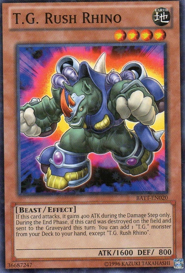 T.G. Rush Rhino (Starfoil) (20) (BATT) - YuGiOh Single
