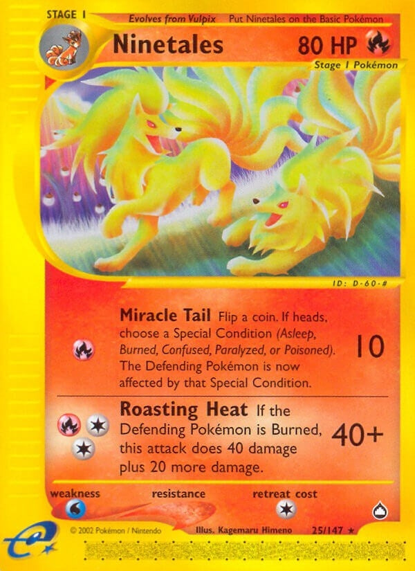 Image for Ninetales (025/147) (Aquapolis) - Pokemon