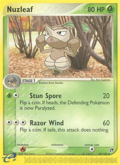 Image for Nuzleaf (49/100) (Sandstorm) - Pokemon