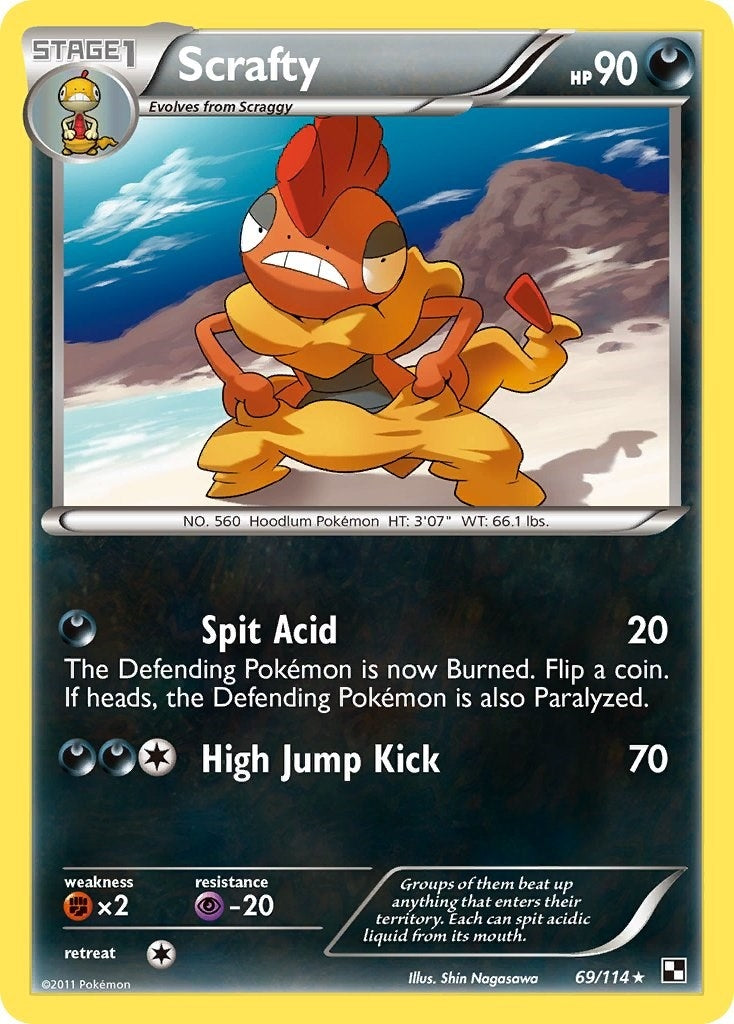 Image for Scrafty (69/114) (Black and White) - Pokemon