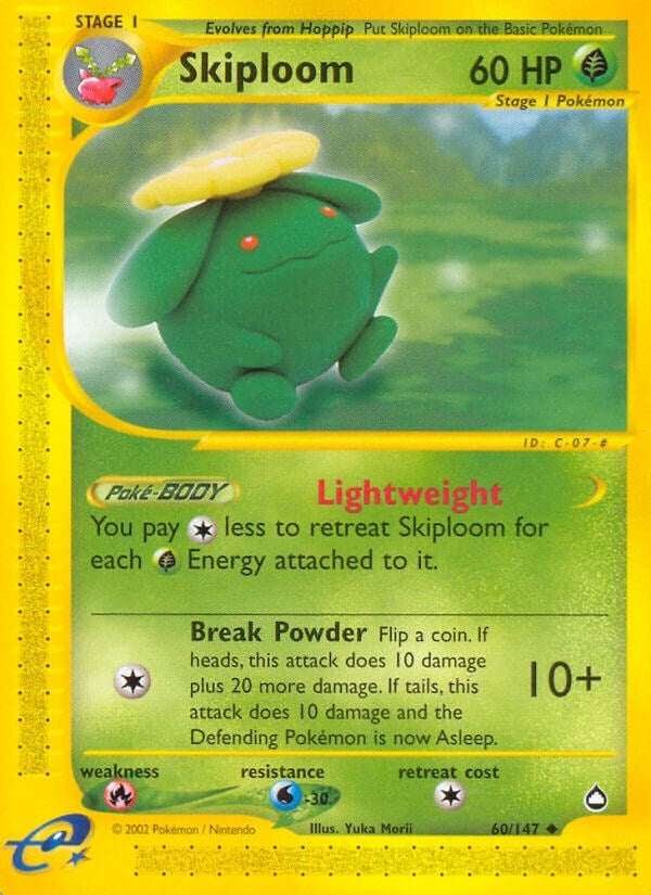 Image for Skiploom (060/147) (Aquapolis) - Pokemon