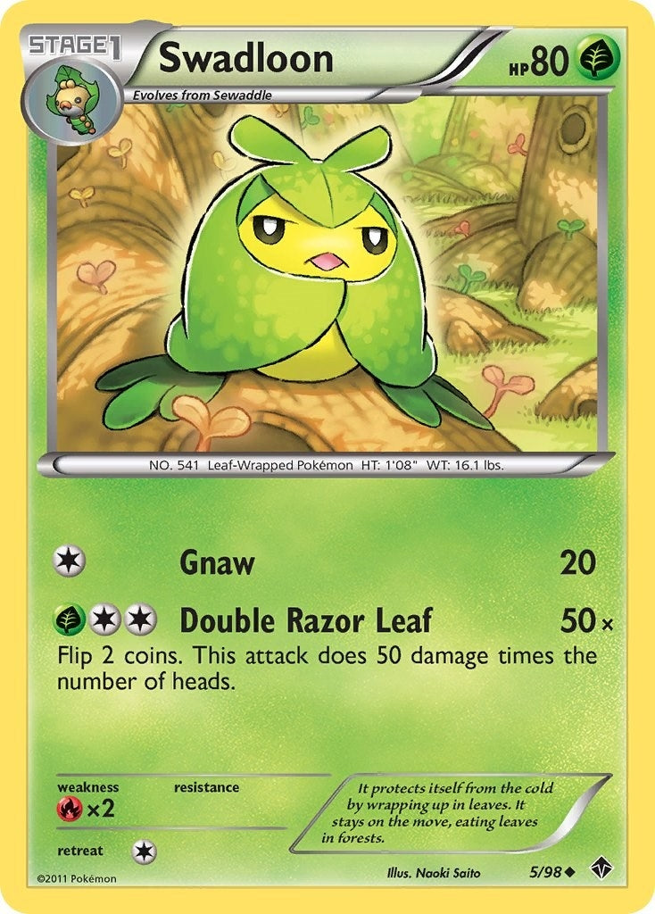 Image for Swadloon (5) (5/98) (Emerging Powers) - Pokemon