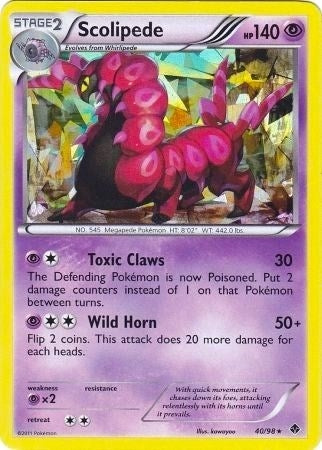 Image for Scolipede - 40/98 (BW Emerging Powers) (040/098) (Deck Exclusives) - Pokemon