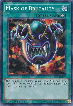 Mask of Brutality (Shatterfoil) (3137) (BP03) - YuGiOh Single