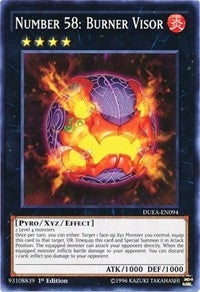Number 58: Burner Visor (94) (DUEA) - YuGiOh Single