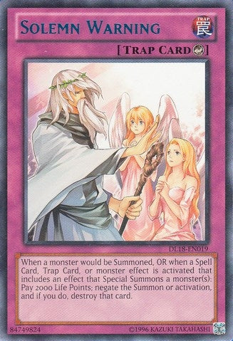 Solemn Warning (Blue) (18019) - YuGiOh Single