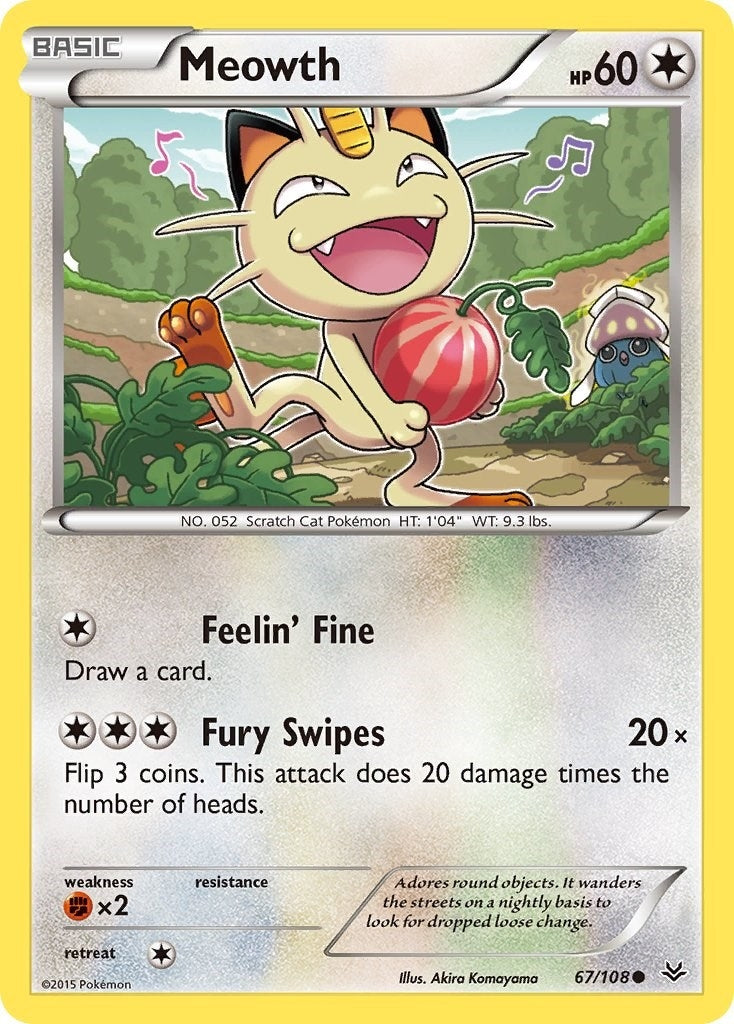 Image for Meowth (67/108) (XY - Roaring Skies) - Pokemon