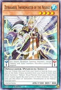 Zefrasaber Swordmaster of the Nekroz (26) (CROS) - YuGiOh Single